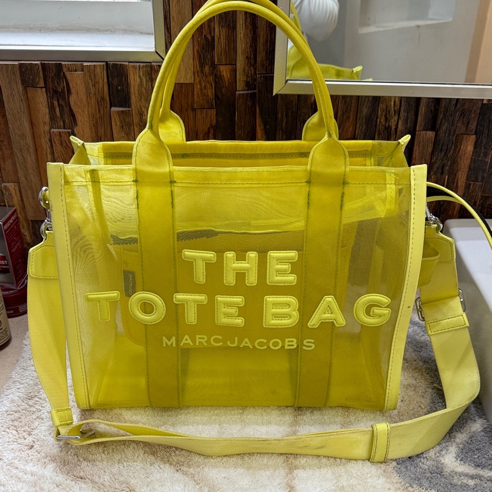 Marc Jacobs Vibrant Yellow Mesh Tote